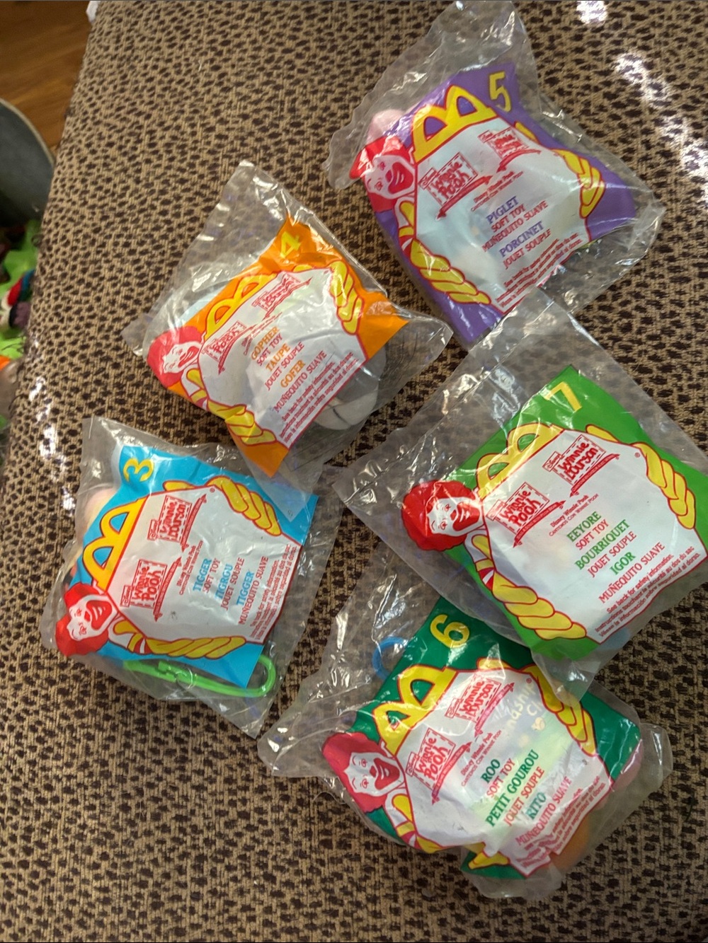 McDonald's Happy Meal Toy Set (Blue, Purple, Green) - Vintage Collectible Hook S